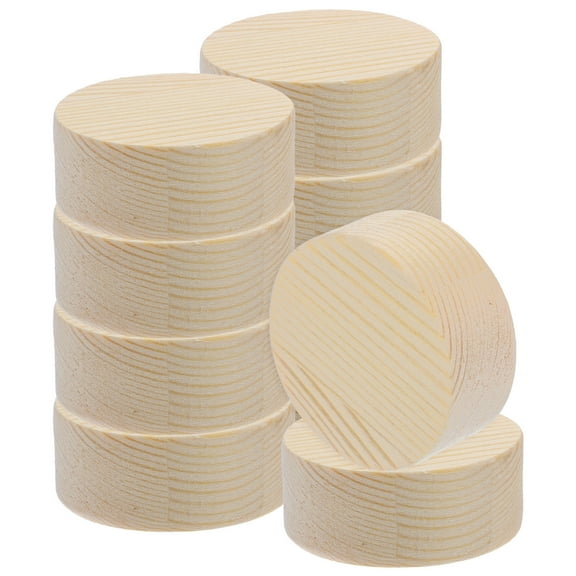 MIPCASE Round Wooden Slices Beige Smooth Wood Chips for Crafts, Hand Painting, Projects and Display
