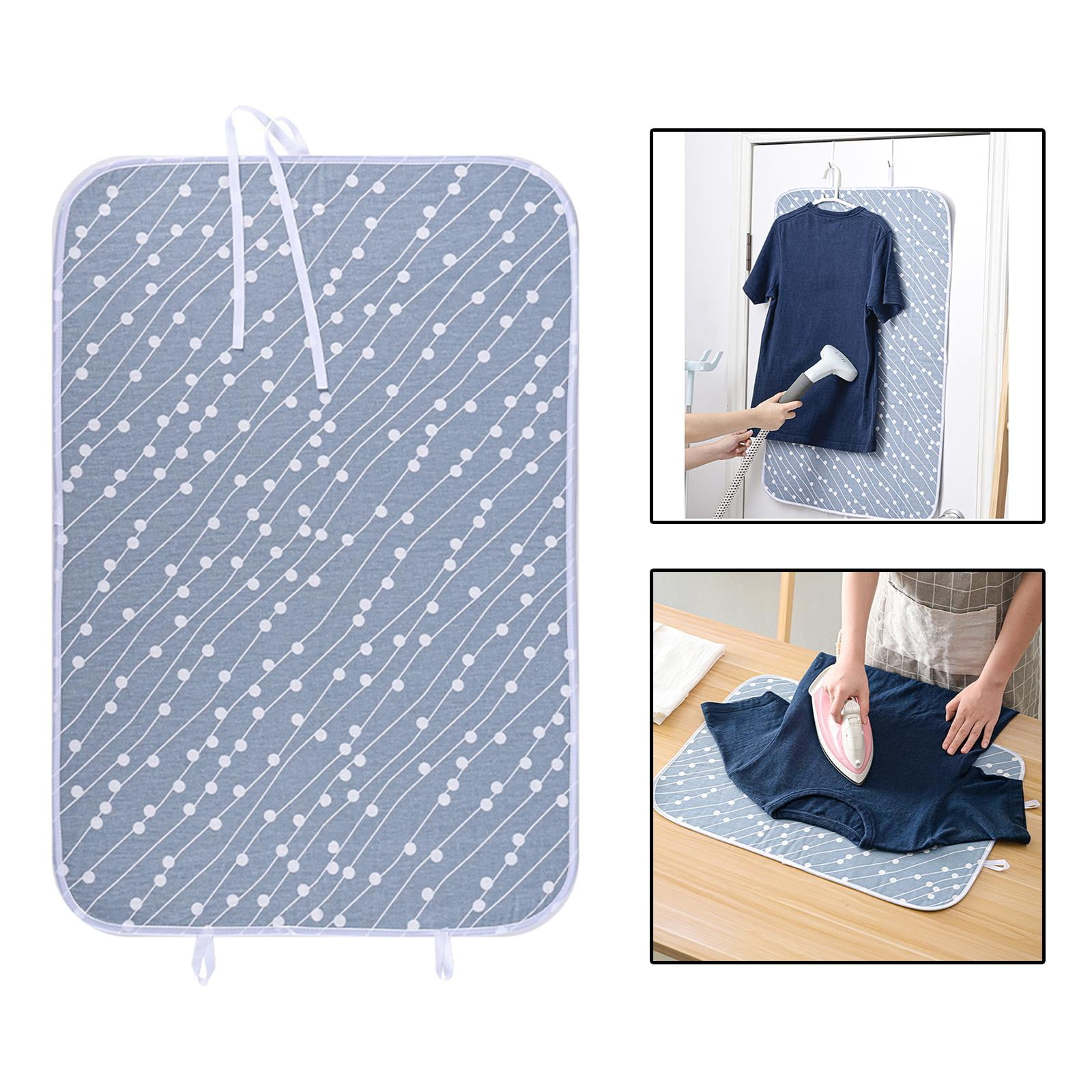 NILZA Portable Ironing Mat Ironing Board, Folding Ironing Pad Mat Cotton,  Heat Resistant Ironing Blanket, Ironing Pad for Table,Washer and Dryer