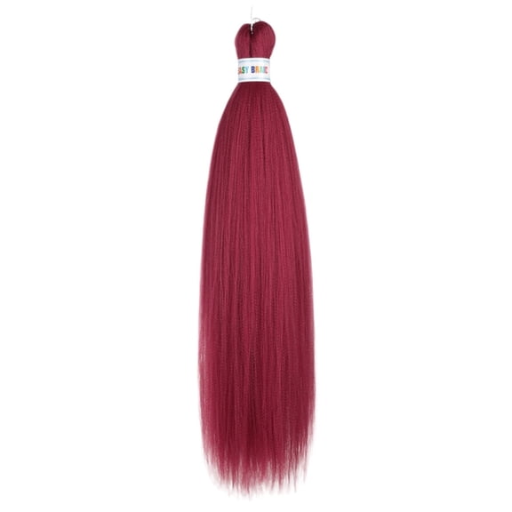 XmhyTop 3 Packs Vibrant Color Pre-Stretched Braiding Hair, 26-Inch Synthetic Hair Extensions, Textured for Crochet Box Braids, Wine Red