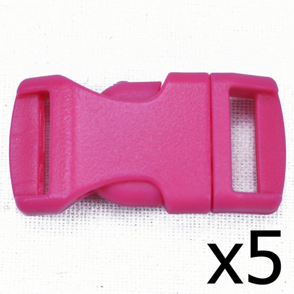 Pink 1/2 Inch Buckle - 5 pack - Great for Paracord