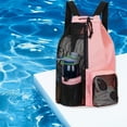 thumbnail image 6 of Swim Mesh Bag, Drawstring Backpack, Large Capacity Wet Bag for Swimming Gym Beach Fitness Gear, Lightweight Durable Cloth Material with Breathable Ventilation, 6 of 7