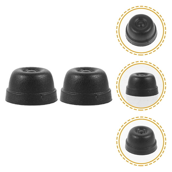 FRCOLOR Black Replacement Feet Pads for Luggage Bags 15pcs Plastic Studs Versatile Design for Backpacks and