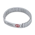 thumbnail image 2 of Bracelet à Maillons Extensibles avec Identification Médicale pour Femmes, Ados, Unisexe, en Acier Inoxydable, Gravé sur Mesure, 2 of 4