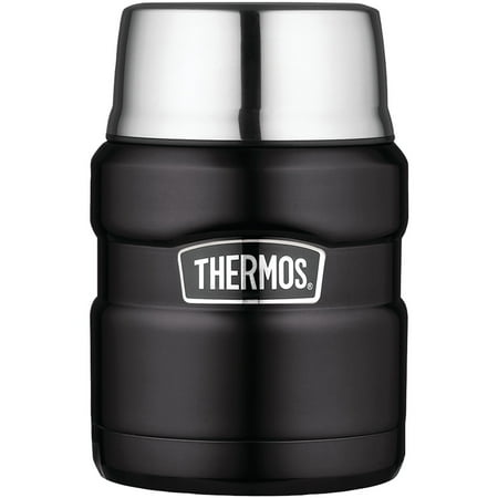 Translucent Food Jar - Thermos SK3000BKTRI4 Stainless King Vacuum-insulated Food Jar With Folding Spoon, 16oz (matte Black)