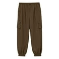 thumbnail image 5 of Men's Cargo Jogger Pants - Belted Waist for Outdoor Activities & Daily Wear Coffee S, 5 of 5
