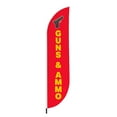 thumbnail image 2 of Guns And Ammo Feather Flag(11.5feetX2.5feet) by DreamController | Outdoor Business Advertising Tall Flag | Weather-Resistant Knitted Swooper Flag | Made in USA | HD Print (Flag Only), 2 of 5