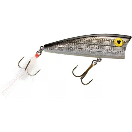 UPC: 0020554035600 | Rebel Magnum Pop-R 1/2 oz Fishing Lure – Silver/Black