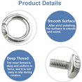 thumbnail image 3 of Pernos de ojo M8 Anillo de elevación Rosca macho Acero inoxidable 304 10 PCS Anillos de elevación, Tornillo de ojo redondo para pernos y equipos de elevación de ingeniería marina, 3 of 5