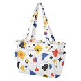 thumbnail image 2 of FORMRS Tote Bag for Women Quilted Large Capacity Travel Work Carry On Shoulder Handbag, Black Simple Shapes, 2 of 7