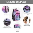 thumbnail image 4 of JIALIOU 14" Laptop Backpack Waterproof Airline Approved Stylish Casual Daypack for Travel Business College Work, Pink Purple Blue Marble, 4 of 8