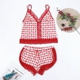 thumbnail image 5 of Gibobby Conjuntos de bragas de encaje Conjunto de Liguero con Sujetador de Encaje, Lencería Elegante y Exquisita para Mujer para Noche de Bodas, Luna de Miel y Más(Rojo, 3XG), 5 of 5