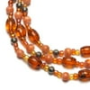 Cousin Glass Mixed Shapes Orange Beads