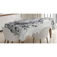 thumbnail image 1 of Ambesonne King Tablecloth Rectangular Table Cover, Reign of the Jungle Lion, 60"x84", White and Black, 1 of 3