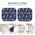 thumbnail image 5 of Kdxio Lilies Flowers Print 2-Piece Sun Shade Front Windshield - Foldable Car Front Window Sunshades for Most Sedans SUV Truck, 5 of 6