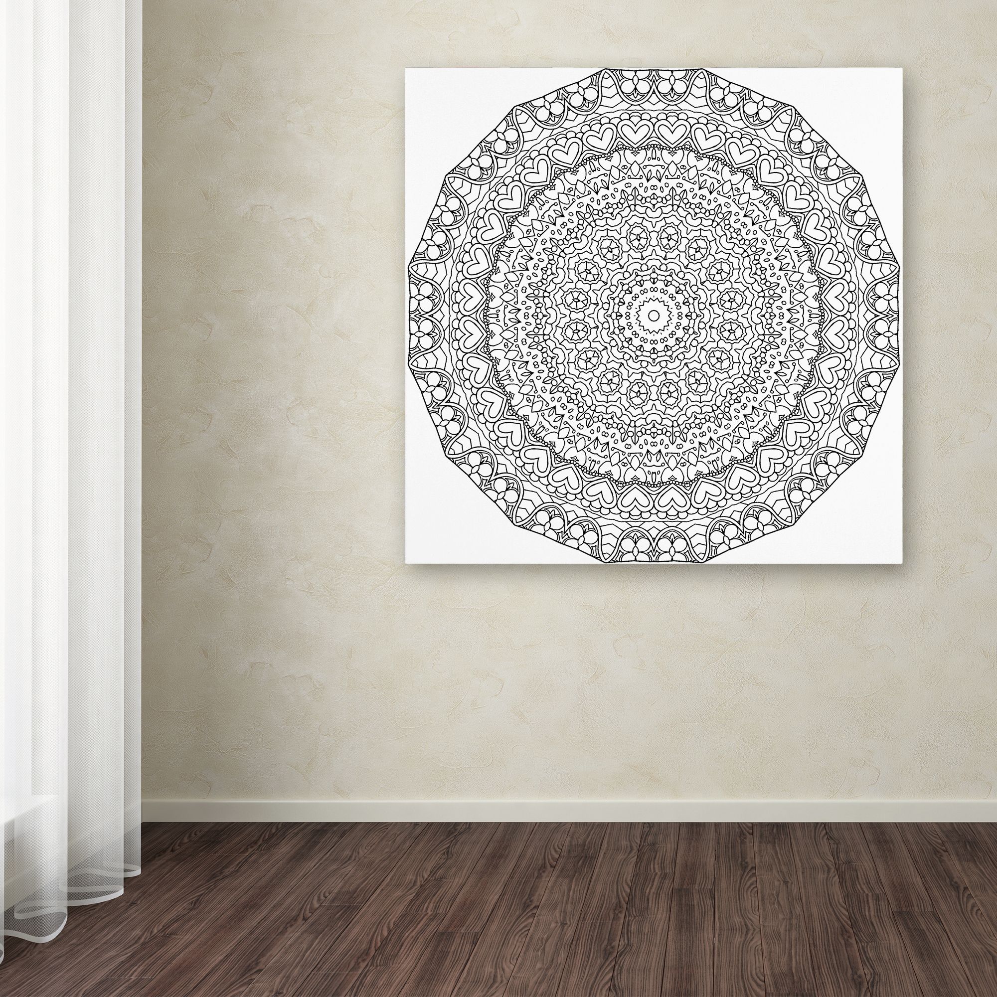 Trademark Fine Art "Hearts Mandala" Canvas Art by Kathy G. Ahrens
