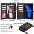 thumbnail image 4 of Funda tipo cartera DKDKSIP para iPhone 16 Pro Max con bloqueo RFID, 4 of 6
