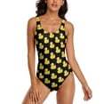 thumbnail image 4 of Cute Rubber Ducks Swimsuit Animal Print OnePiece Swimwear Push Up Stylish Bathing Suit Holiday Rave DIY Swimsuits, 4 of 5