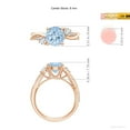 thumbnail image 5 of ANGARA Natural Nature Inspired 1.6 ct Aquamarine & Diamond Twisted Vine Ring in 14K Rose Gold for Women (Size-8mm) | March Birthstone, Anniversary, Jewelry Gift for Women | Natural Aquamarine Ring, 5 of 10