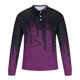 thumbnail image 4 of Camisa de hombre de manga larga con cuello vuelto, blusa informal con botones, tops degradados en 3D ajustados Odeerbi ODB-2, 4 of 5