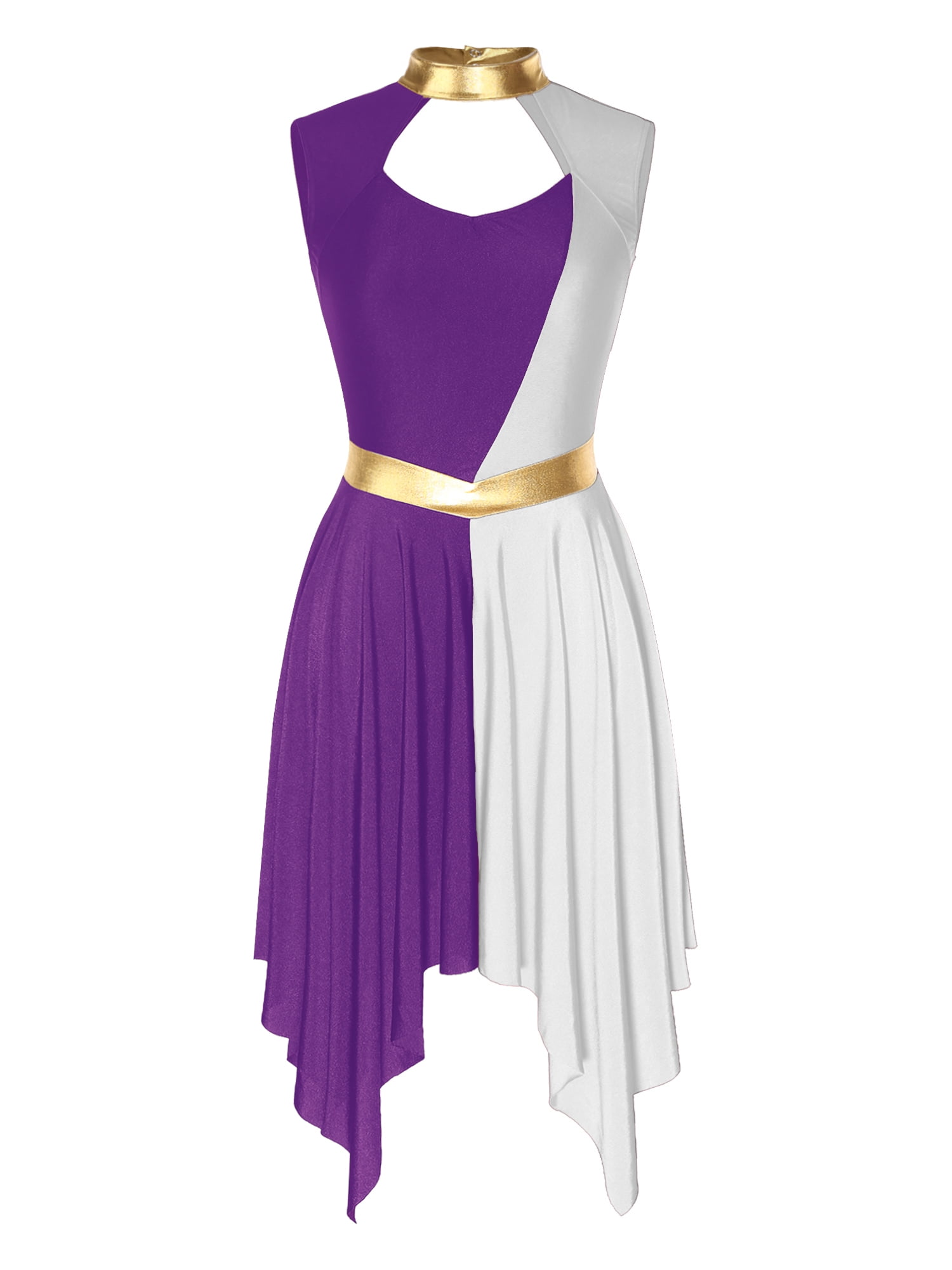 green emerald velvet dress Purple, Gold & White Metallic Cheerleader Outfit main image 0