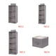 thumbnail image 4 of Organizador de almacenamiento de armario colgante para niños, estante de sala de estar para el hogar, bolsa de ropa para dormitorio, caja de lino de algodón de 4 capas Speravity HA2652-02, 4 of 7