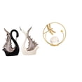 thumbnail image 1 of Figuras De Cristal De Cisne, Escultura De Metal De Cerámica, Adorno De Escritorio, Estatua, Soporte Para Estante, Aniversario, Chimenea, Pasillo, Dormitorio, Sala De Estar, Oficina, 1 of 8