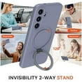 thumbnail image 5 of KOMI for Galaxy S25 Case with Stand, Slim Liquid Silicone Phone Cases for Samsung Galaxy S25 Compatible with MagSafe, Full Camera Protection Magnetic Kickstand Case for Samsung S25, Grey, 5 of 5