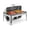 Half Size Food Pan x 2, variant on Roromall 8QT Roll Top Chafing Dish for Buffet, Stainless Steel Chafers Buffet Warmers Set with 90°/180° Full Open Lid, Professional Catering Food Warmer with 2 Food Pans for Parties & Events