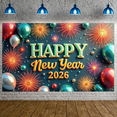 thumbnail image 4 of Colorful Design Happy New Year Banner Firework Design Festive Decoration for New Year Celebration Party Event, 4 of 9