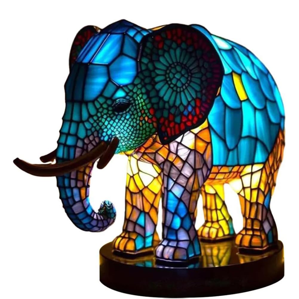 Cute Animal Desk Lamp, USB Powered Night Light for Home Office Decor, Fun Resin Statue Collectible Gift