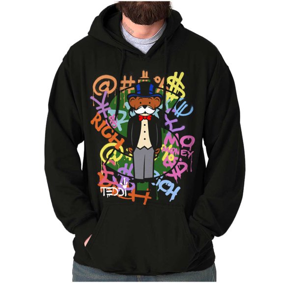Urban Streetwear Money Teddy Bear Hoodie Sweatshirt Women Men Brisco Brands S