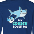 thumbnail image 4 of Inktastic My Cousin Loves Me with Cute Sharks Long Sleeve Youth T-Shirt, 4 of 5