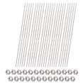 thumbnail image 1 of 25Pcs Threaded Rods with 50pcs Nuts, 12inch Stainless Steel Threads for Hangers, U-Bolts, Beaded Garden Stake Rods, 1 of 7
