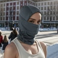 thumbnail image 5 of Unique Bargains 1 Pc Quick-drying Ice Silk Solid Balaclava Face Mask Navy Blue, 5 of 5