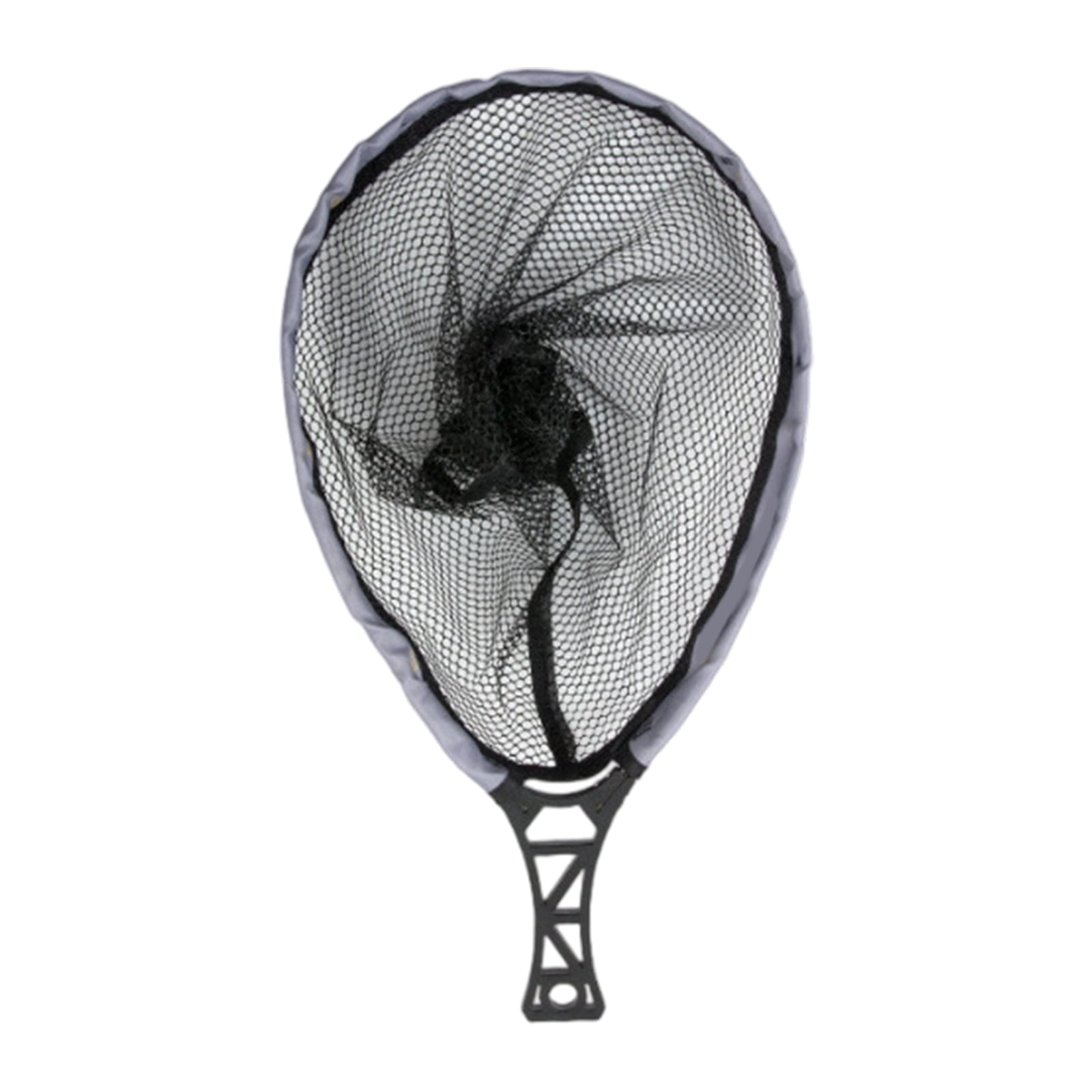 KUFptva Fishing Net with Comfortable Grip Handle Fishing Landing Net Portable for Adult Unisex Small Landing Net Fishing Tool