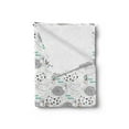 thumbnail image 2 of Cartoon Soft Flannel Fleece Throw Blanket, Doodle of Sleeping Animals Dreams Typography, Cozy Plush for Indoor and Outdoor Use, 50" x 60", Grey Dark Seafoam, by Ambesonne, 2 of 5