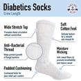 thumbnail image 2 of Yacht & Smith King Size Cotton Diabetic Crew & Ankle Socks, Big & Tall Mens Diabetes Sock, Bulk Value Pack, 2 of 3