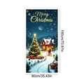 thumbnail image 2 of HCBY Merry Christmas Door Cover Decorations Xmas Background Banner Xmas Door Hanging Covers for Front Porch Farmhouse Home Indoor Outdoor Decoration(Santa#7 35"x71"), 2 of 6
