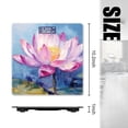 thumbnail image 2 of Digital Bathroom Scale with Large LCD Display,High Capacity Scale 400 lbs High Precision body fat scale-Pink Lotus Flower Painting With Detailed Oil Paint Strokes On The Petals, 2 of 4