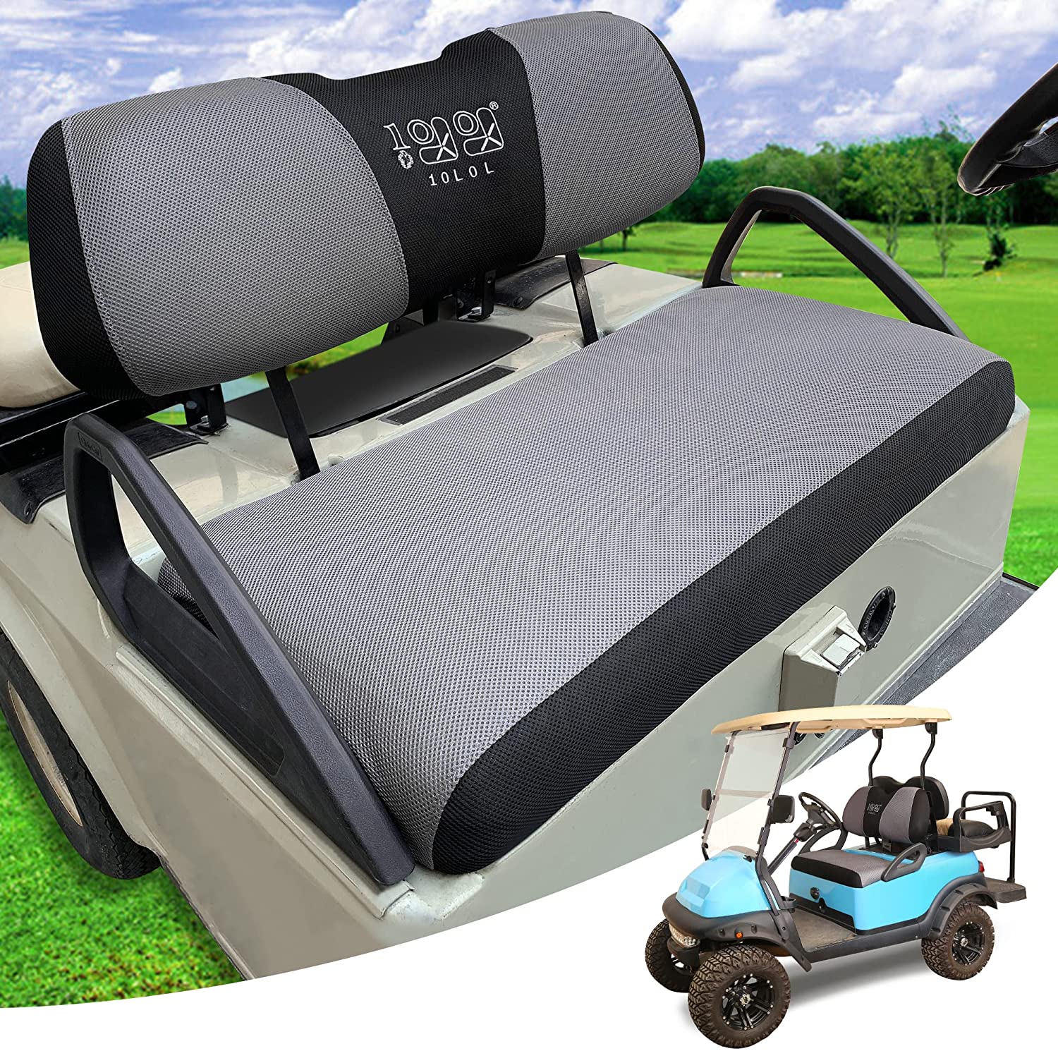 10L0L Golf Cart Seat Cover Fit Club Car Precedent Yamaha, Breathable  Polyester Front / Rear Seat Cover- L - Walmart.com