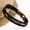 #3, variant on SmartBy Men Vintage Braided Faux Leather Stainless Steel Cuff Bangle Bracelet Wristband