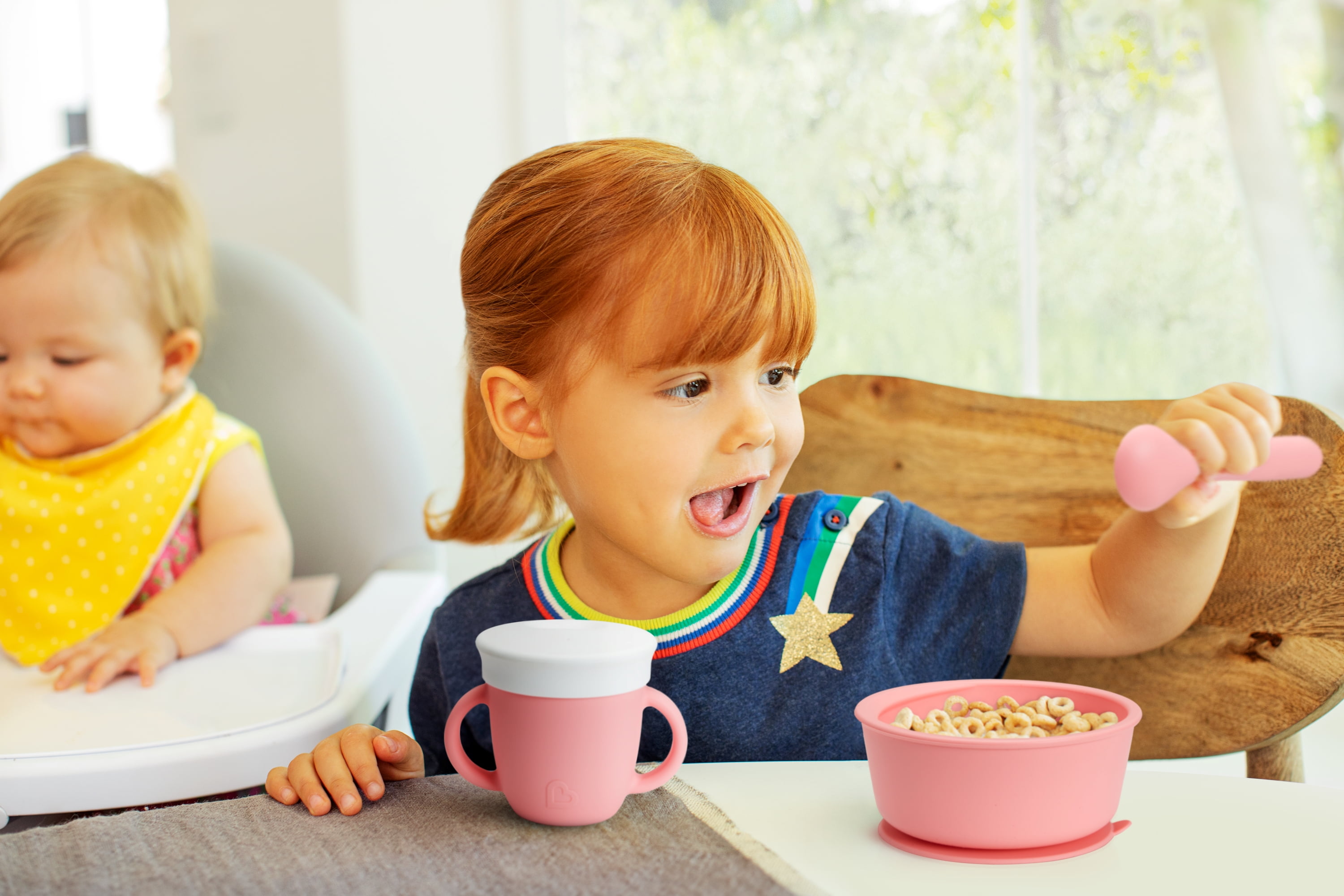 Munchkin® C'est Silicone!™ Infant Self Feeding Set, Coral, Unisex