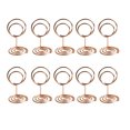 thumbnail image 1 of 20pcs Message Memo Clips 50mm High Holder Tabletop Metal Photo Holders with Base for Office Home (Rose Gold), 1 of 8