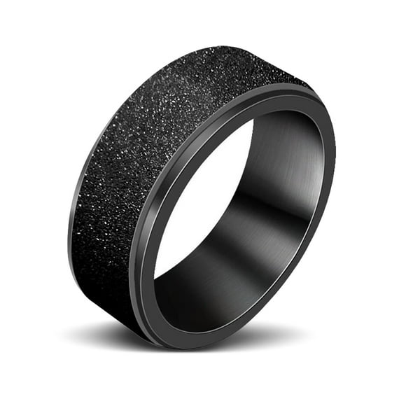 Minnieouse Anillos giratorios de acero inoxidable para mujer, joyería de mano para aliviar el estrés, portátil de moda informal a la Ropa, zapatos y accesorios Miscelánea Talla 9