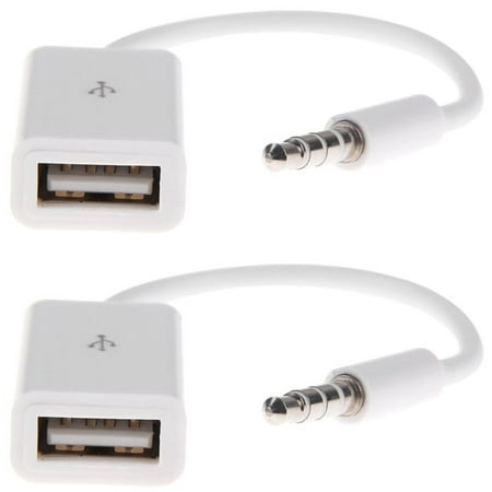 Type Male Audio - 2-pack 3.5mm Male Audio AUX Jack to USB 2.0 Type A Female OTG Converter Adapter Cable