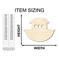 thumbnail image 2 of Unfinished Wood Noah's Ark with Windows Shape - Craft - up to 46" 18" / 3/4", 2 of 5
