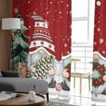 thumbnail image 6 of Red Christmas Sheer Curtains 96 Inches Long, Gnomes Xmas Tree Snowflake Gifts Birds Light Filtering Window Curtains for Living Room/Bedroom, Rod Pocket Voile Sheer Curtain Drapes, 52"Wx96"L, 2 Panels, 6 of 9