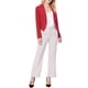 thumbnail image 2 of Blazer de oficina para mujer sin cuello, traje casual de negocios, blazer corto XS rojo, 2 of 8