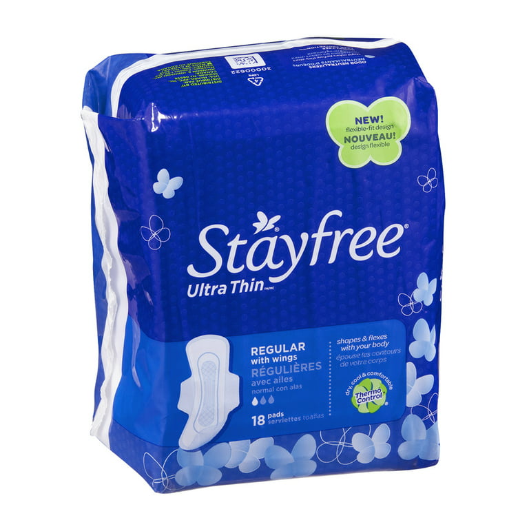 Stayfree Ultra Thin Pads Regular With Wings - 18 CT 