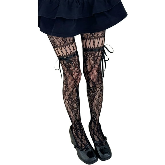 Yokua Women Patterned Fishnet Tights Black Fishnets Net Stockings Pantyhose Hosiery